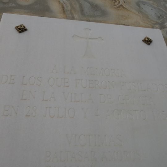 Als afusellats de la Vila de Gràcia