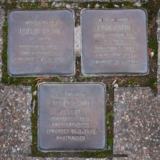 Stolperstein en memoria de Lina Cahn