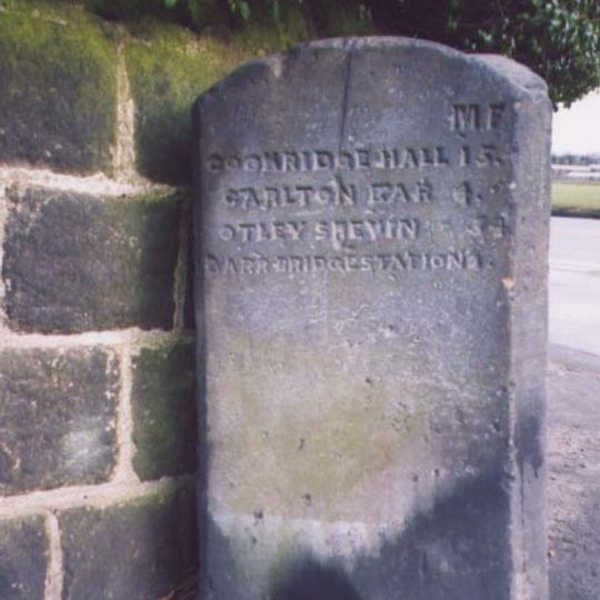 Milestone, jct of Otley Road with Otley Old Road