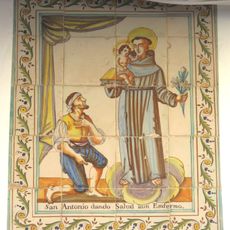 Ceramic panel of Saint Anthony of Padua at 8 Nicolau Factor street, Canals