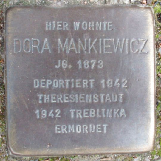 Stolperstein en memoria de Dora Mankiewicz