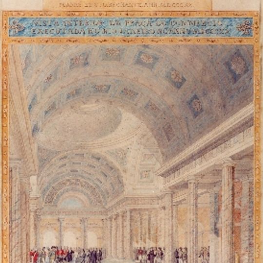 Aquarela 'Vista Interior da Praça do Commercio'