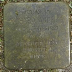 Stolperstein dedicated to Sara Aron