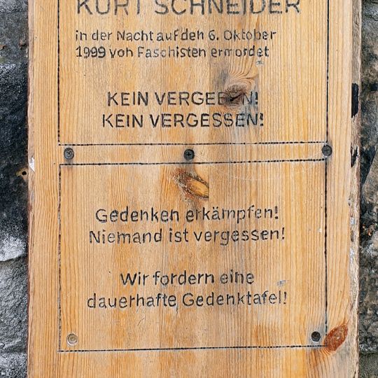 Gedenktafel für Kurt Schneider