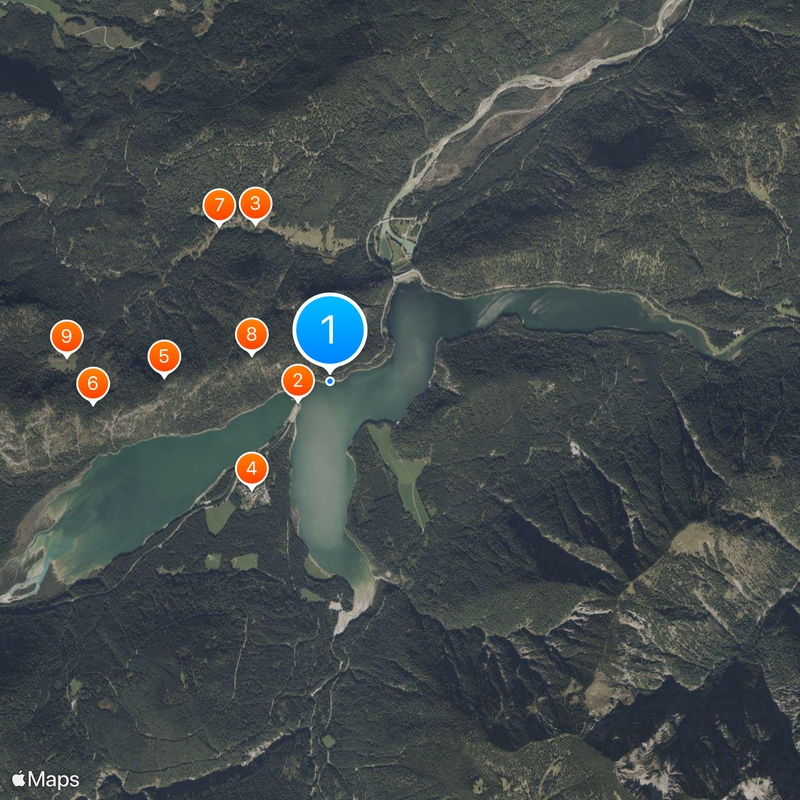 Sylvensteinsee Mappa