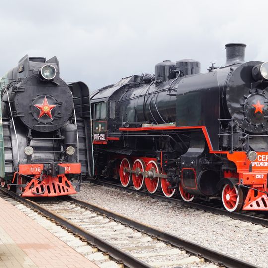 Museum trains at Rizhsky Rail Terminal