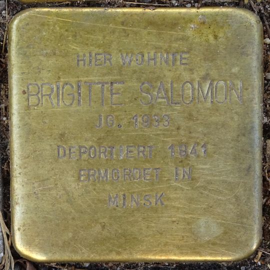 Stolperstein dedicated to Brigitte Salomon