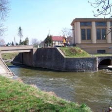Bridge of Na Přístavě street over the Mrlina