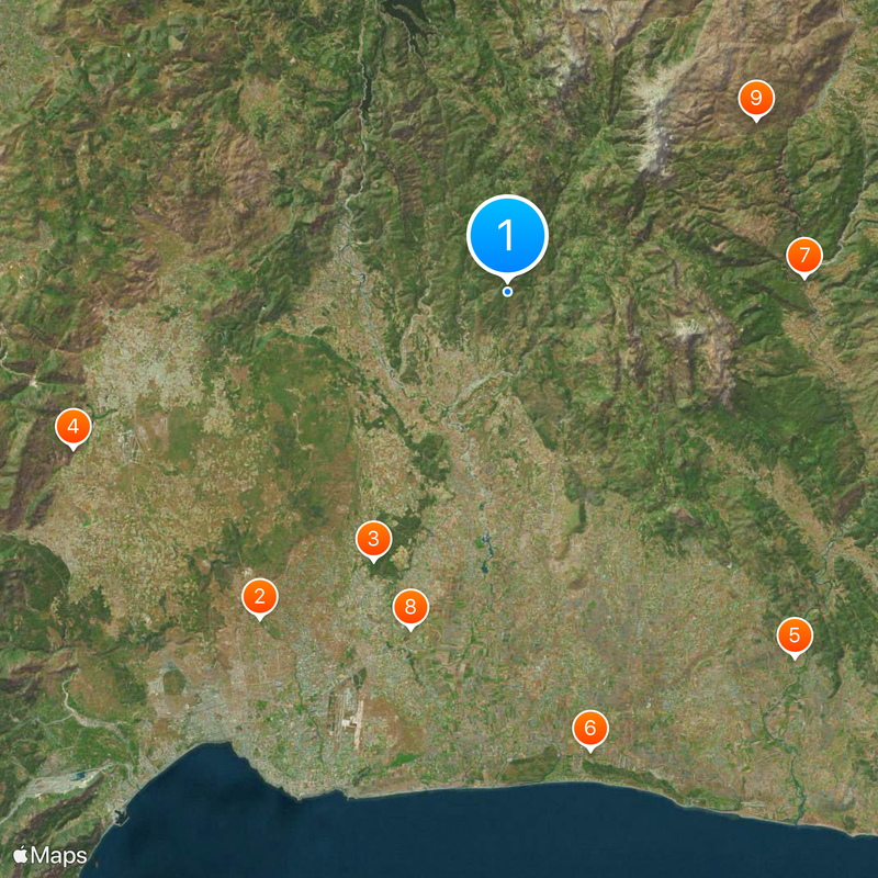 Provincia de Antalya Mapa