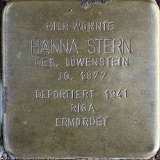 Stolperstein dedicated to Hanna Stern