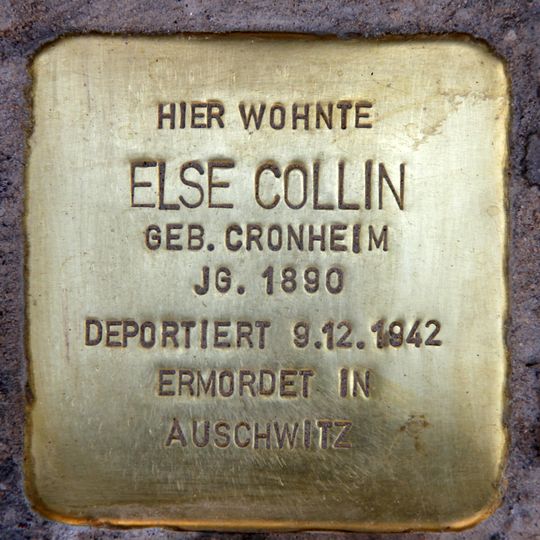 Stolperstein dedicated to Else Collin