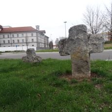 Two stone crosses