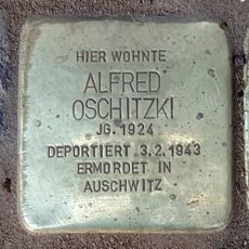 Stolperstein en memoria de Alfred Oschitzki