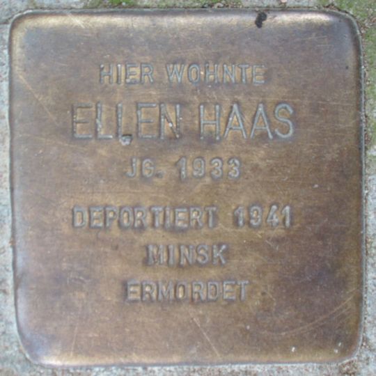 Stolperstein dedicated to Ellen Haas
