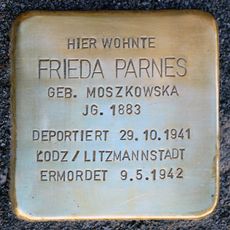 Stolperstein dedicated to Frieda Parnes