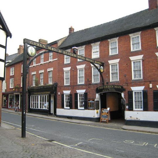 The Green Man And Black's Head Hotel, Attached Inn Sign Bridging Road