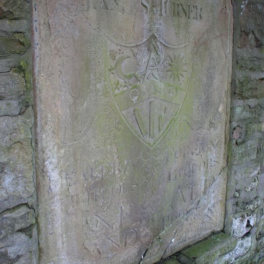 Stone Wall With Plaque In Car Park To The North Of The Mason's Arms Public House