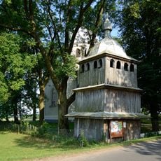 Wooden bell tower in Szczepiatyn