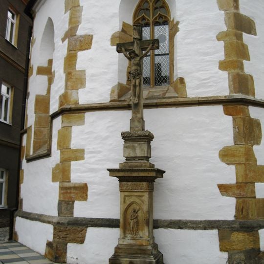 Wayside cross near chapel of Saint George in Litovel