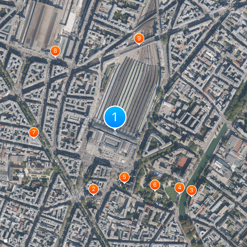 Bahnhof Paris-Est Karte