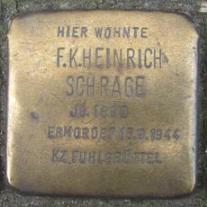 Stolperstein à la mémoire de Friedrich Karl Heinrich Schrage