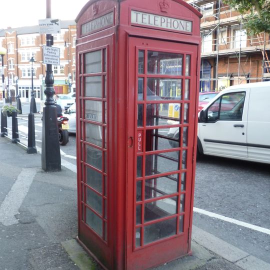 K6 Telephone Kiosk Adjacent To Cattle Drinking Trough