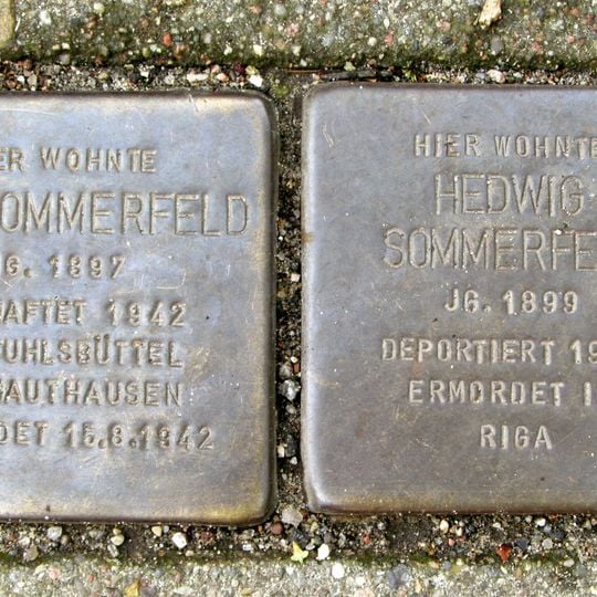Stolperstein en memoria de Hedwig Sommerfeld