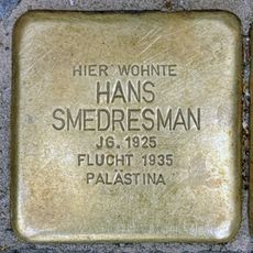 Stolperstein dedicated to Hans Smedresman