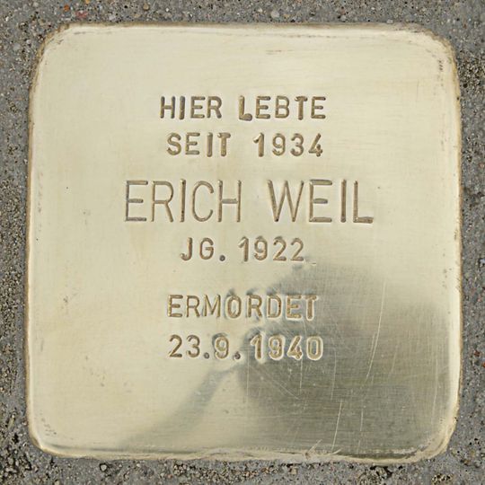 Stolperstein en memoria de Erich Weil
