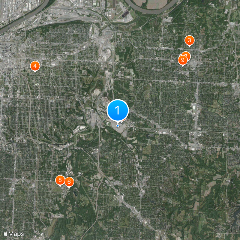 Arrowhead Stadium Mapa