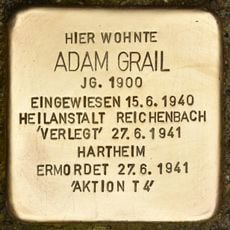 Stolperstein dedicated to Johann Adam Grail