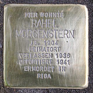 Stolperstein dedicated to Rahel Morgenstern