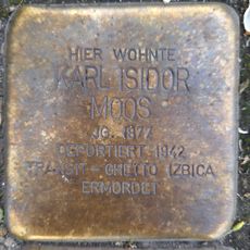 Stolperstein dedicated to Karl Isidor Moos