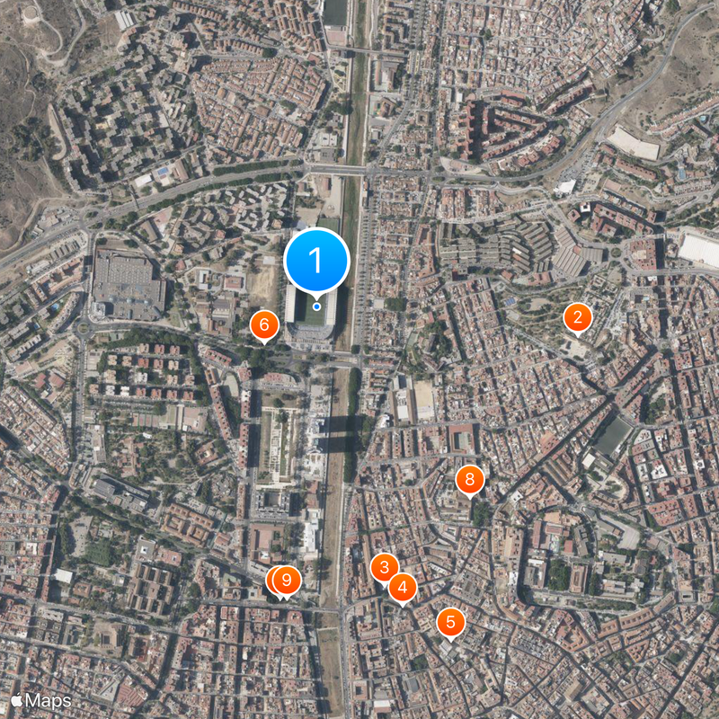 La Rosaleda Stadium Map
