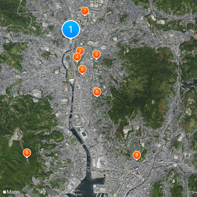 Nagasaki Electric Tramway Map