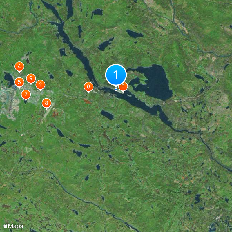 Icehotel à Jukkasjärvi Carte