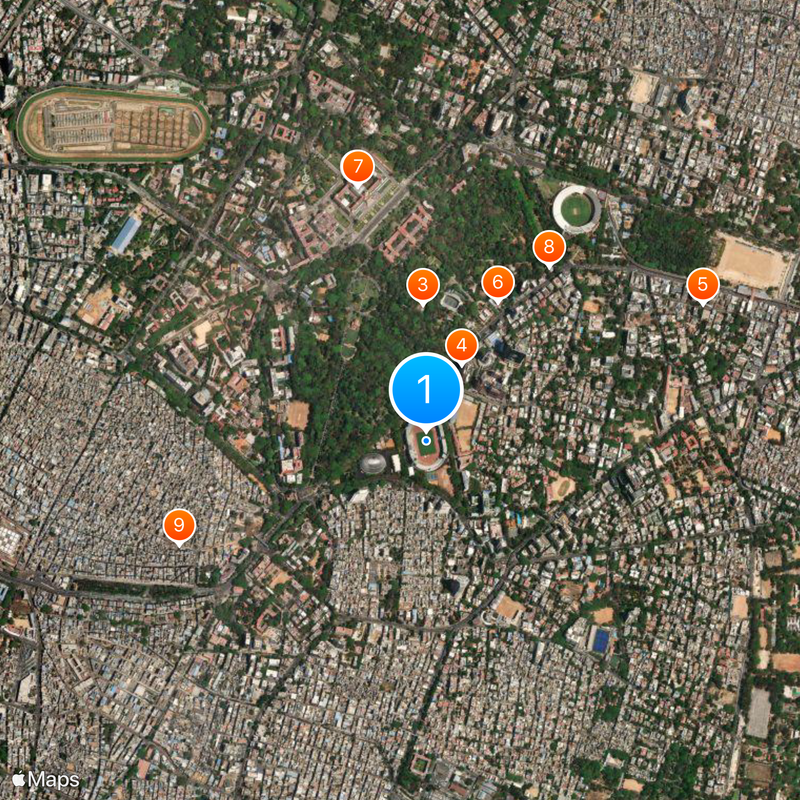 Sree Kanteerava Stadium Mappa