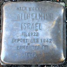 Stolperstein dedicated to Wilhelmine Israel