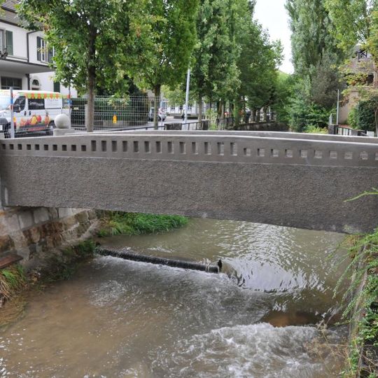 Pedestrian bridge over the Lyssbach to the Herrengasse school house