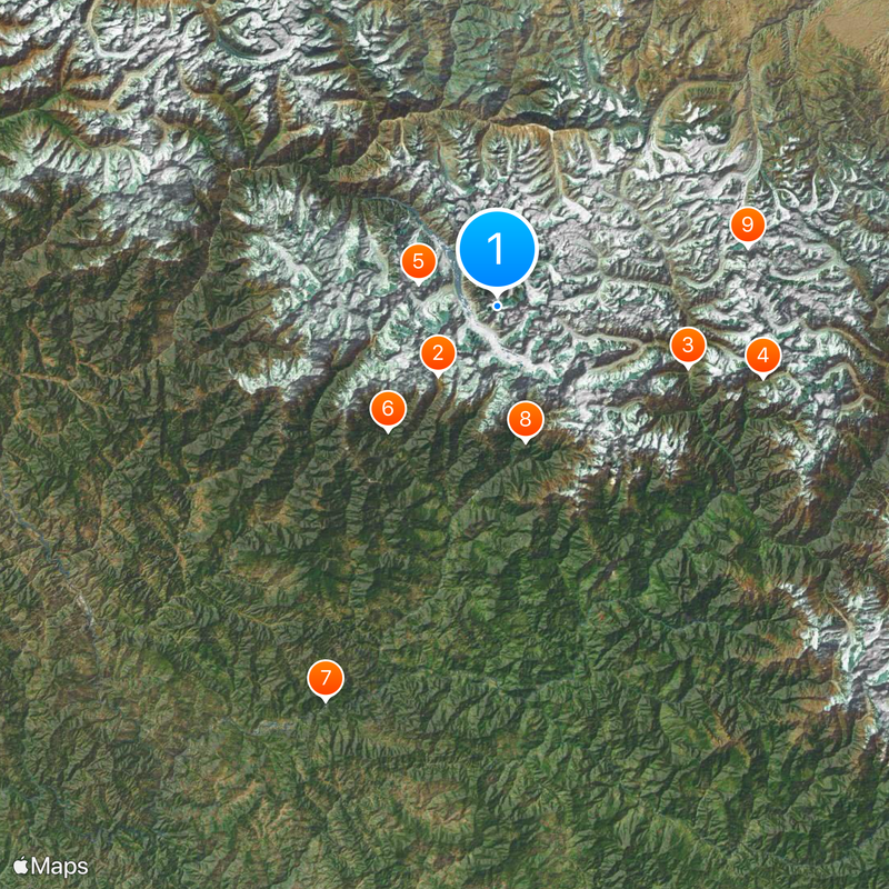 Glaciar Gangotri Mapa