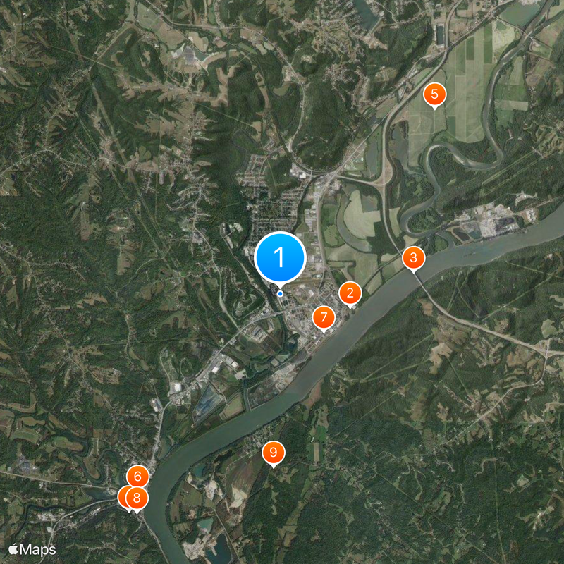 Lawrenceburg Distillers Indiana Map