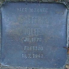 Stolperstein dedicated to Gottfried Wolff