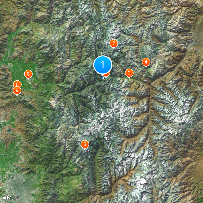 Paso Internacional Los Libertadores Map