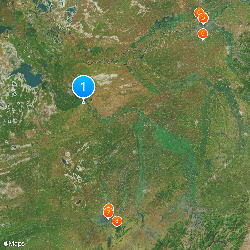 Nizina Mandżurska Mapa