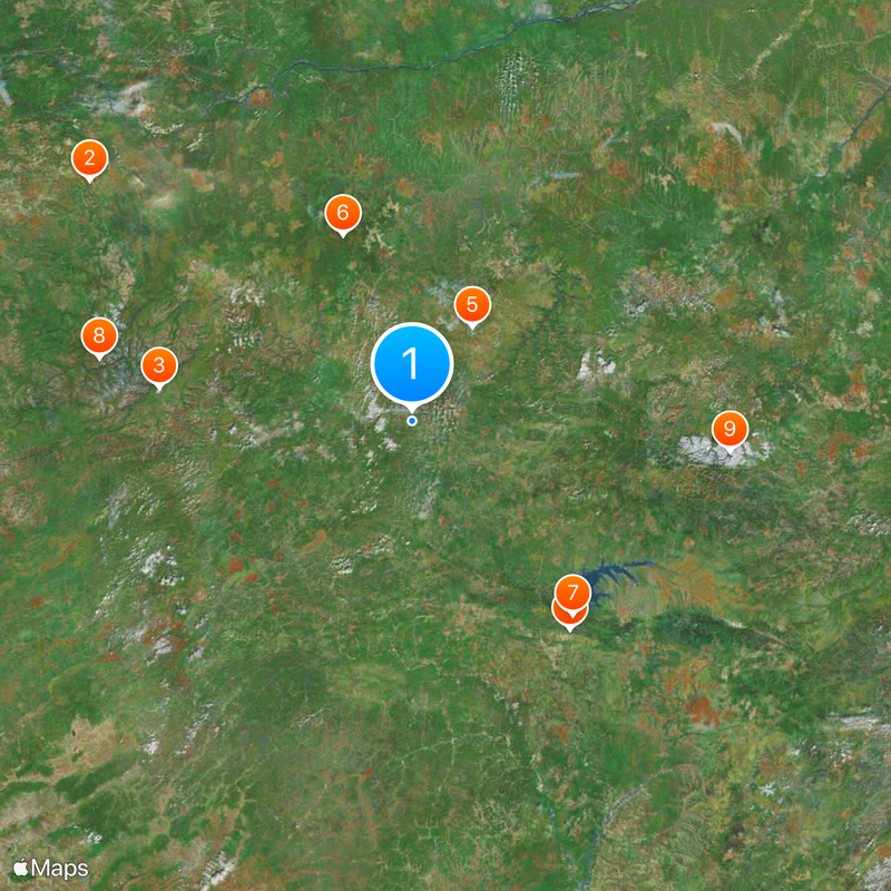 Ałdan Mapa
