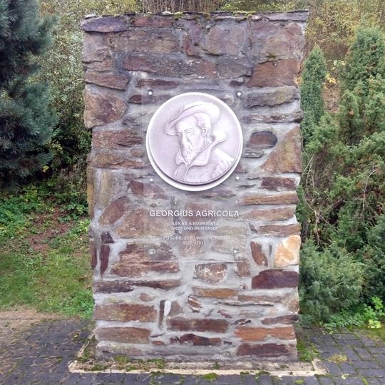 Pomník Georga Agricoly v Jáchymově