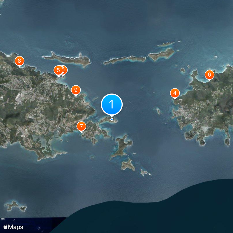 Duńskie Indie Zachodnie Mapa