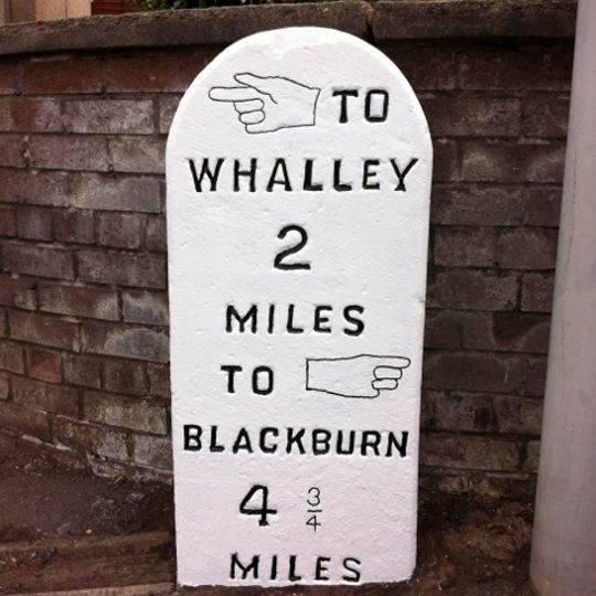Milestone, Langho; by No. 140 Whalley New Road