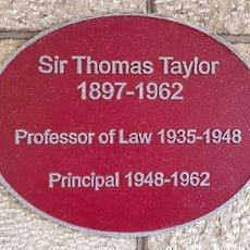 Commemorative plaque to Sir Thomas Taylor