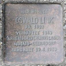 Stolperstein à la mémoire d’Oswald Link